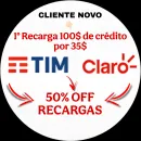 Recarga Tim e Claro Metade do preço
